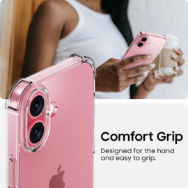 iPhone 16 Plus Transparant Soft TPU Air Cushion Hoesje