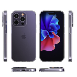iPhone 15 Pro Premium Soft TPU Hoesje Transparant