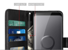Galaxy S9 Leren Portemonnee Hoesje Met Pasfotovakje