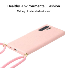 Huawei P30 Pro Crossbody TPU Hoesje met Koord Roze