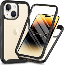 iPhone 15 Plus 360° Full Protect Hoesje met Screenprotector Zwart