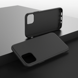 iPhone 14 Soft TPU Case Hoesje Matte Zwart