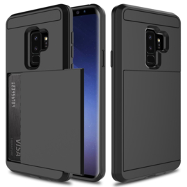 Galaxy S9 Plus Slide Armor Hoesje Met Pashouder