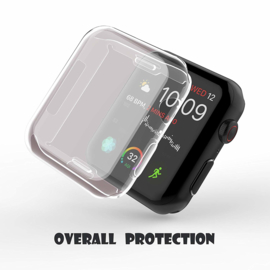 Apple Watch 1/2/3/4/5/6/SE Transparant Soft TPU Hoesje Full Cover