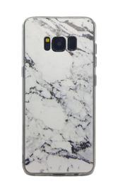 Galaxy S8 Plus Soft TPU Hoesje Marmer Design Zwart & Wit