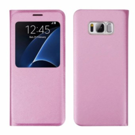 Galaxy S8 Plus Roze Window View Flip Cover