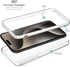 iPhone 15 Pro Max 360° Ultra Clear Hybrid PC + TPU Hoesje