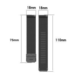 Apple Watch Milanese Bandje Zwart 42/41/40/38mm