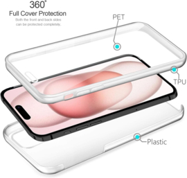 iPhone 15 360° Ultra Clear Hybrid PC + TPU Hoesje