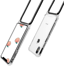 iPhone X / Xs Crossbody Transparant TPU Hoesje met Koord