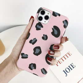 iPhone 11 Pro Soft TPU Hoesje Luipaard Print Blauw / Roze