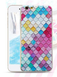 iPhone 6 / 6S 3D Reliëf Hoesje Lichtgekleurde Ruiten