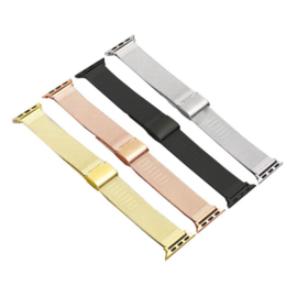 Apple Watch Milanese Bandje Zwart 42/41/40/38mm