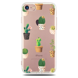 iPhone 7 / 8 / SE 2020 Soft TPU Hoesje Cactus Print