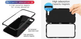 Iphone 6 Plus / 6S+ Magnetisch Voor + Achter Hoesje + Glass