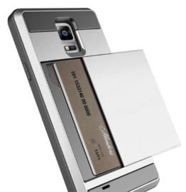 Galaxy Note 4 Slide Armor Hoesje Met Pashouder Goud