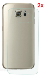 2 STUKS Galaxy S6 Edge Transparant Folie Achterkant Protector