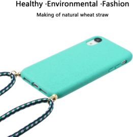 iPhone Xr Crossbody TPU Hoesje met Koord Mint