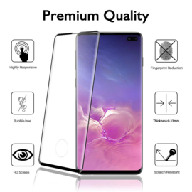 2 STUKS Galaxy S10 Plus Case Friendly 3D Tempered Glass Screen Protector