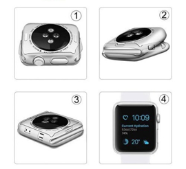 Apple Watch 1/2/3/4/5/6/SE Transparant Soft TPU Hoesje Full Cover