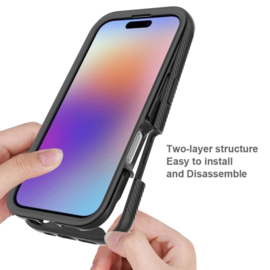 iPhone 17 360° Full Protect Hoesje met Screenprotector Zwart