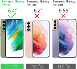 Galaxy S21 FE 360° Ultra Clear Hybrid PC + TPU Hoesje