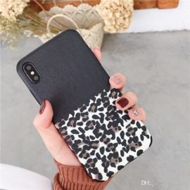 iPhone Xs Max Soft TPU Hoesje Half Luipaard Print Structuur