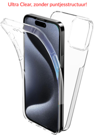 iPhone 15 Pro 360° Ultra Clear Hybrid PC + TPU Hoesje