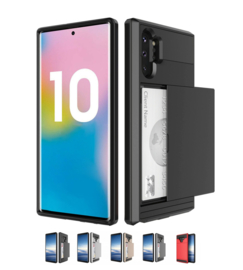 Galaxy Note 10 Slide Armor Hoesje Met Pashouder