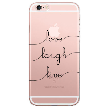 spannend ik heb dorst vaardigheid iPhone 6 / 6S Soft TPU Hoesje Love Laugh Life Print | iPhone 6 / 6S |  Goedhoesje.nl