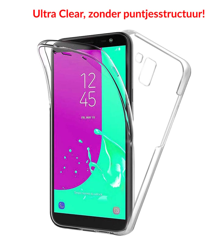 Jong Perceptueel binding Galaxy J6 Plus (2018) 360° Ultra Clear Hybrid PC + TPU Hoesje | Galaxy J6  Plus (2018) | Goedhoesje.nl