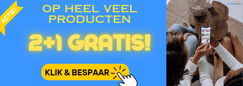 2+1 Gratis op veel producten!