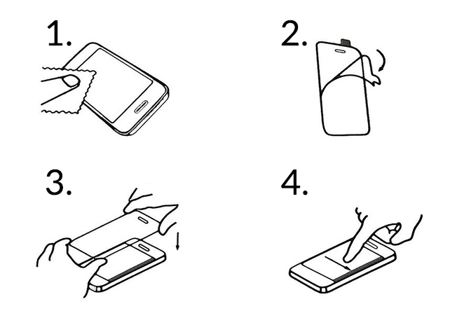 Screenprotector Installatie Instructies
