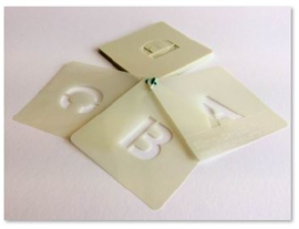 25mm Lettersjablonen Set A - Z hoofdletters Cargo Font