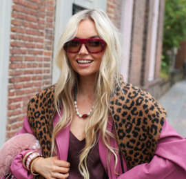 Jiska Scarf camel/black leo