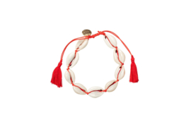 Big Shells Anklet - Red