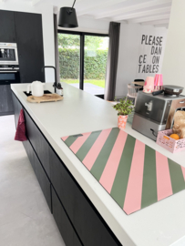 Inductiebeschermer Roze/Rood Streep (60x52)