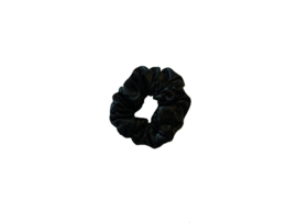 Scrunchie Double Stitched "AQUA" - Black