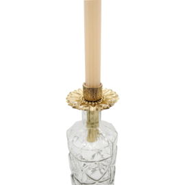 Daisy bottle candle holder