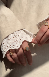 Sleeves Lace + Broderie flowers (set van 2)