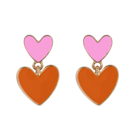 Ruby & Rose hearts (Gold- pink/orange)