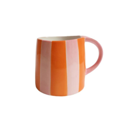 All the luck in the World - Mok gestreept Oranje/ Roze