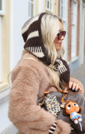 Macy hoodie scarf   Brown
