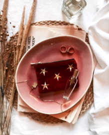 Etui "SHINE BRIGHT LIKE THE STARS"- Vintage red & Gold - XXS