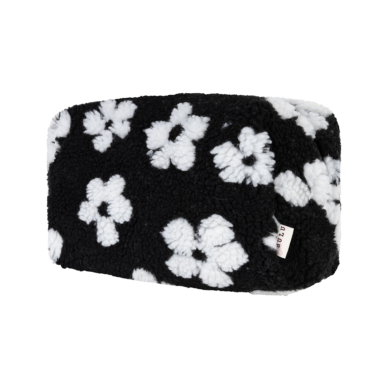 Teddy make-up bag flower black