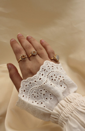 Sleeves Lace + Broderie flowers (set van 2)