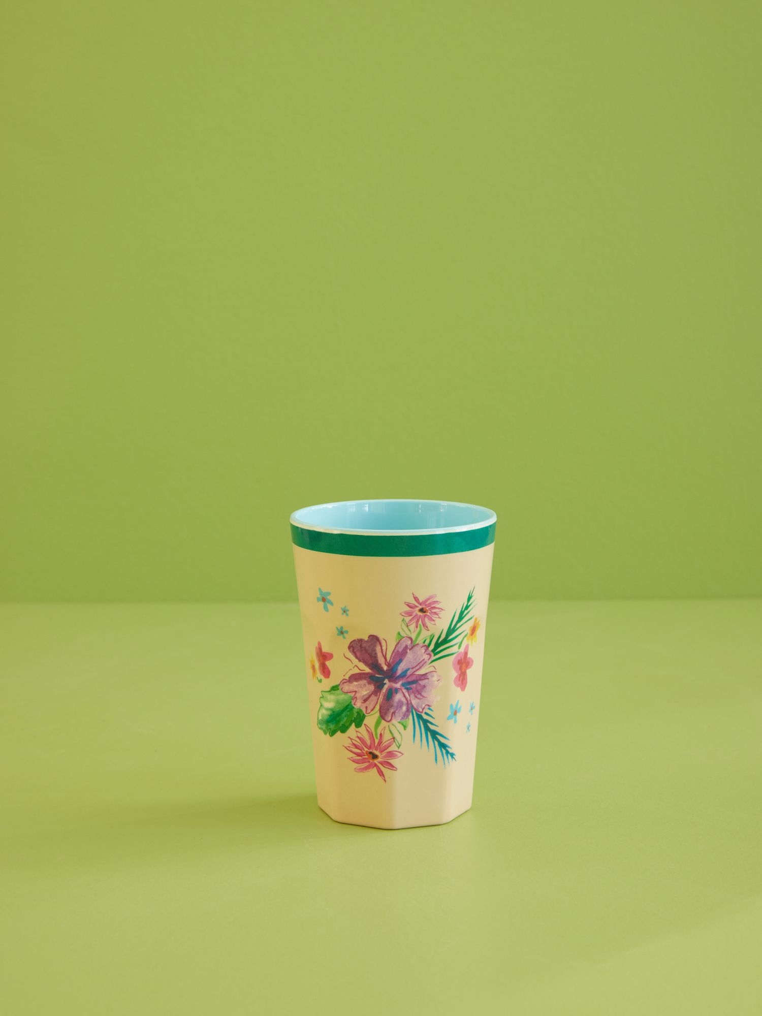 Rice-Tall Cup - Cream - Arda Bloom Print