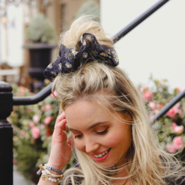 Scrunchie XL - DAISY - Black