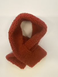 Teddy scarf- dark coral