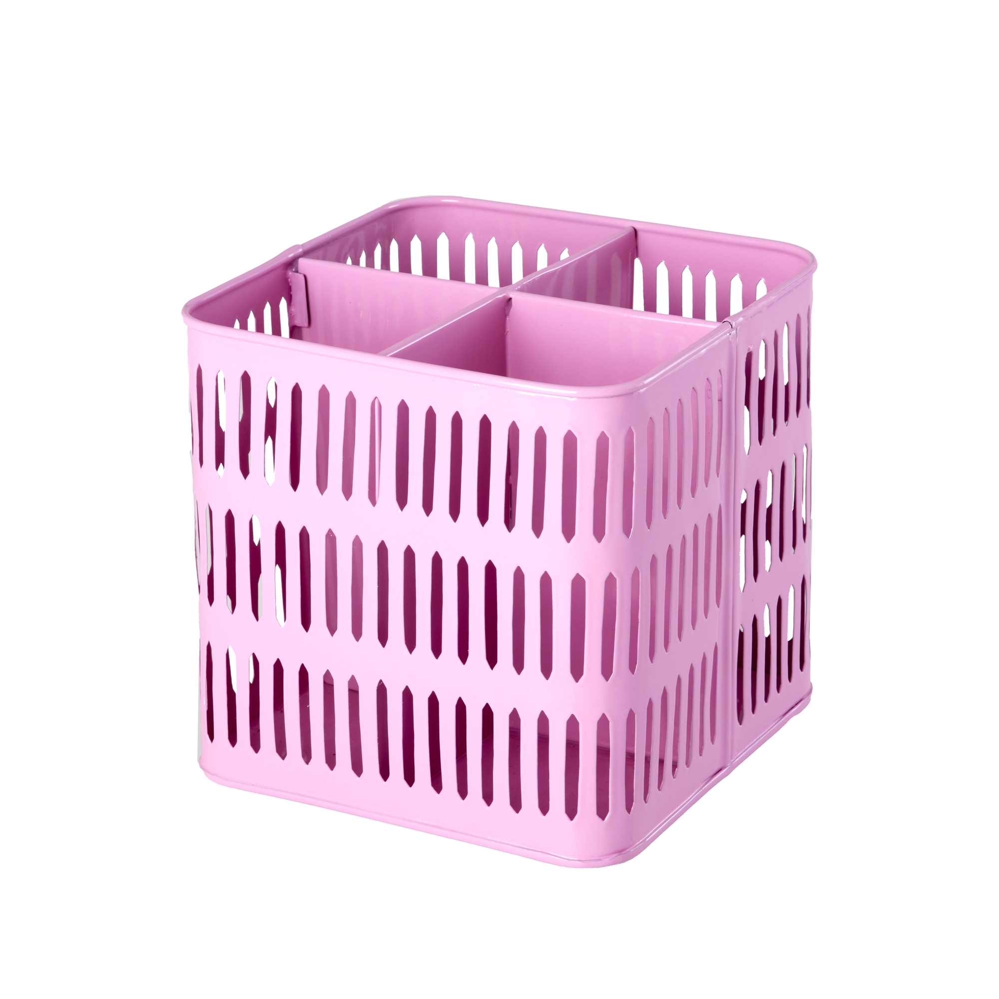 Rice- Large Square Metal Tray - Pink